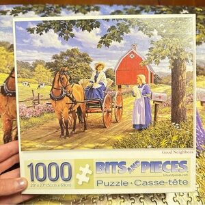 Bits and Pieces 1000-Piece Jigsaw Puzzle - “Good Neighbors” by John Sloane